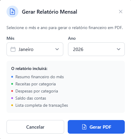 Relatórios Financeiros